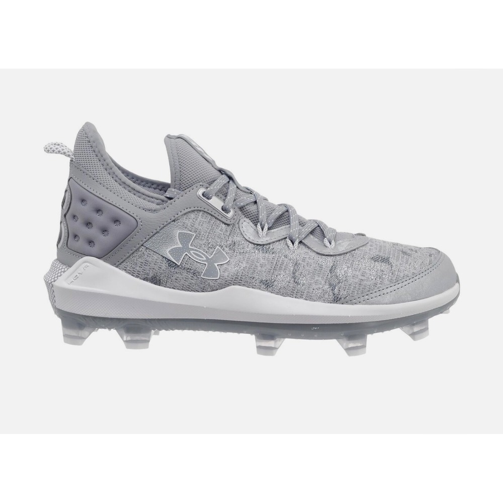 New Under Armour UA Harper 8 Elite TPU Baseball Cleats Molded Plastic Gray Men14